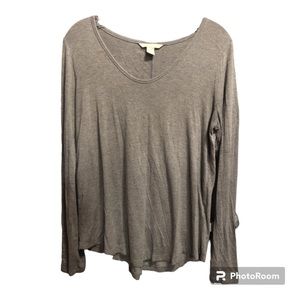 Banana Republic Long Sleeve Shirt w/ Faux Leather Patches on Sleeves- Size Large